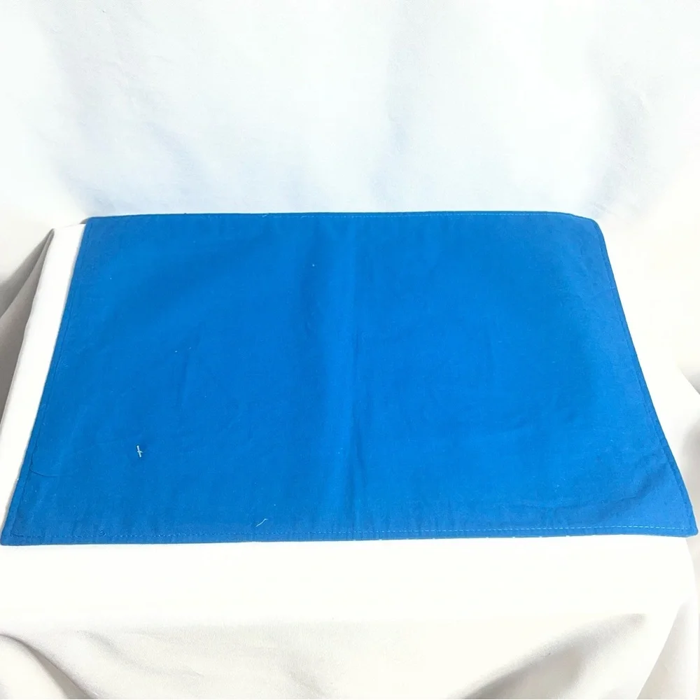 Set of 2 Nautical Sailboat Blue Polka Dot Placemats Coastal Kids Room Decor